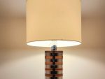 Lampe cylindrique en plexiglas et chrome par Antoniofelice Botta, vers 1980 (avec abat-jour)