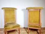 Paire de chaises ponteuses (pour table à jeux) estampillées JB Lelarge, vers 1780