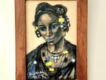 Alice MEJEAN (1900-1988), « Femme de Saint Louis du Sénégal-1933 », fusain et pastel
