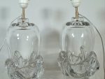 Daum, paire de lampes en cristal modèle Sirius, modèle de 1952