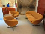 Salon 3 pièces vers 1960 attribué à Carl Eric KLOTE pour OVERMAN